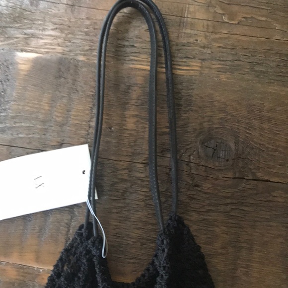NWT Armani Exchange black knit bag - Picture 4 of 5